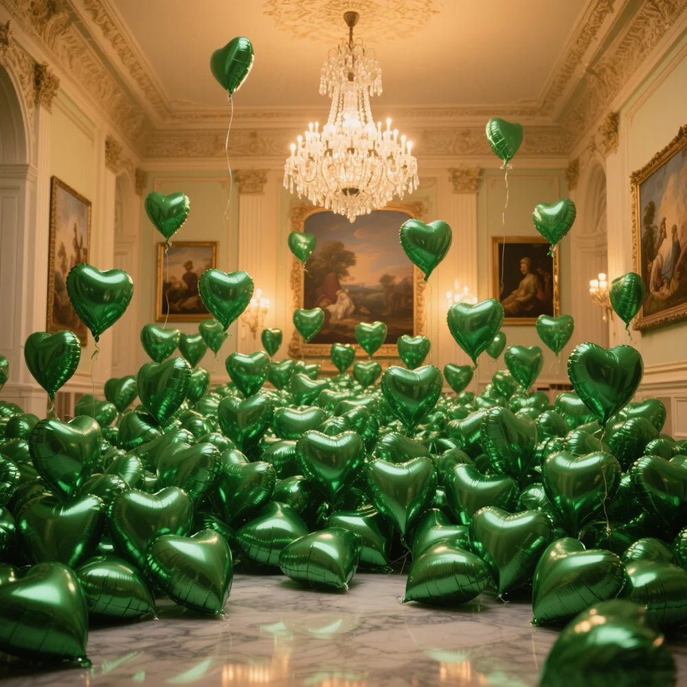 赤いハート型ホイルバルーン 5/10/20個セット