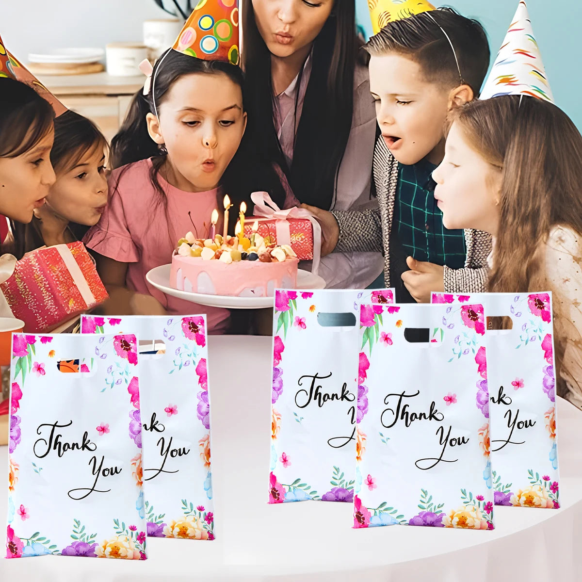 |イベント・ノベルティ用品 | サンキュー柄ギフトバッグ | W16.5×H25c