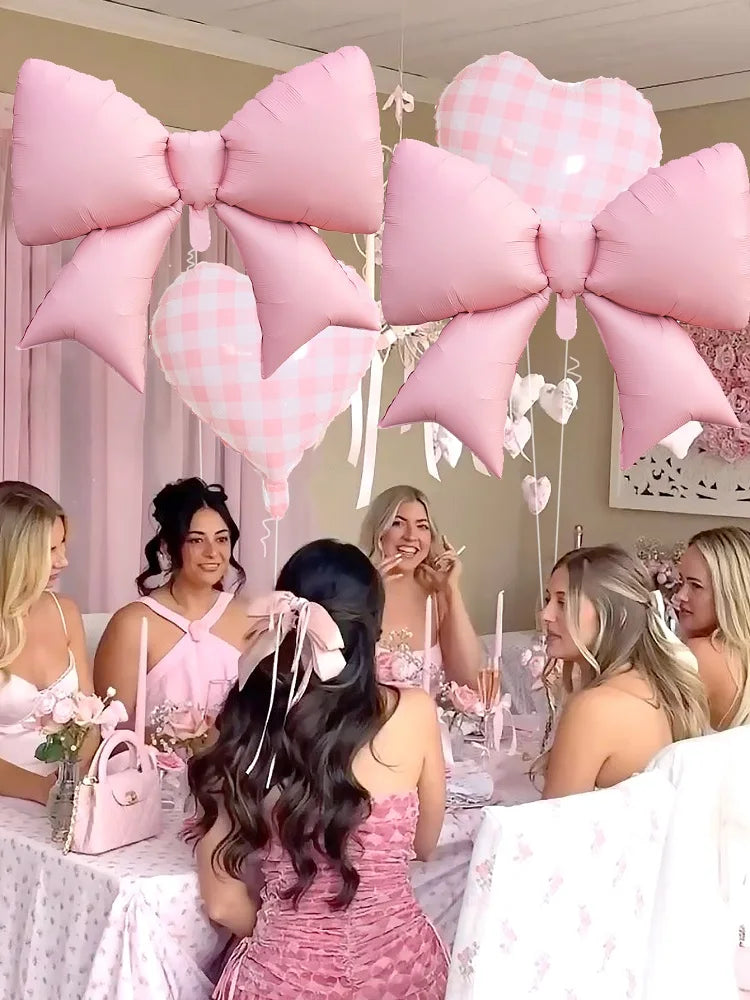 イベント・バルーン装飾 | ピンクリボン&ハートバルーンセット | 4個