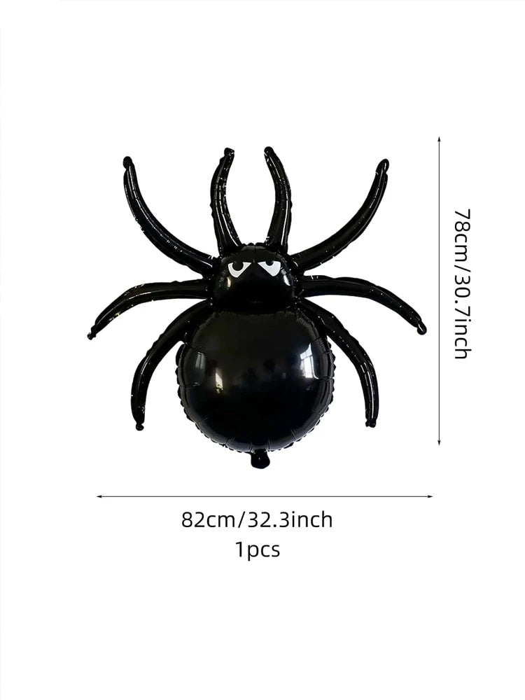 イベント・ハロウィン装飾|ハロウィンブラックスパイダーバルーン(W82c×H78c)