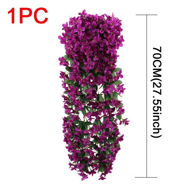 造花ハンギングローズ&アイビー壁掛け