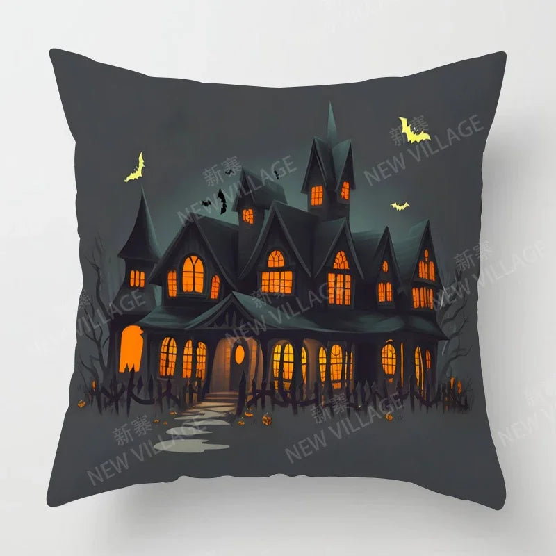 イベント・ハロウィングッズ|植物プリント装飾クッションカバー