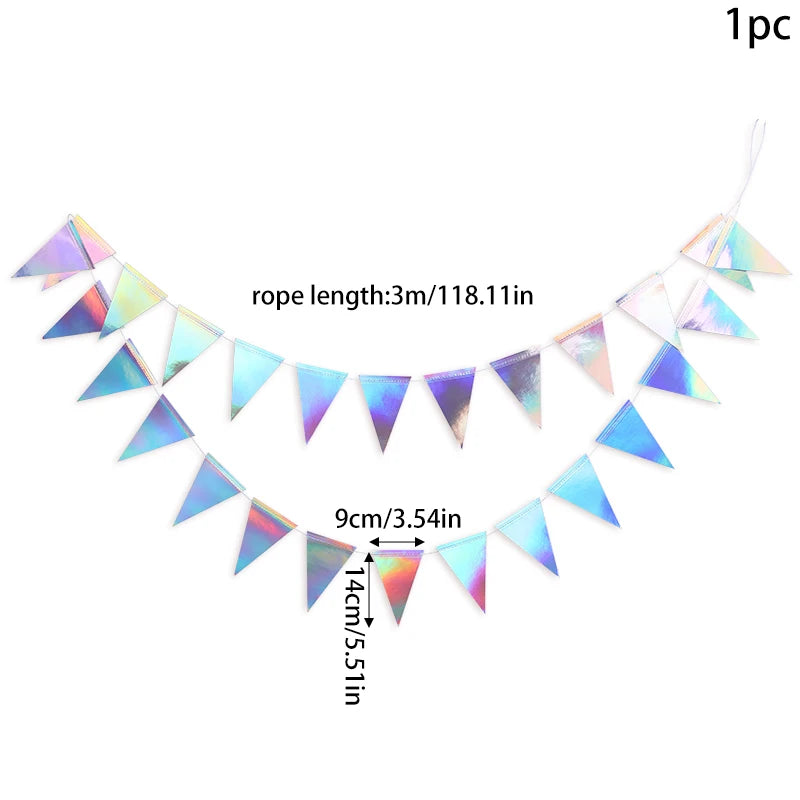 イベント・クリスマス装飾|虹色星型ガーランドバナー