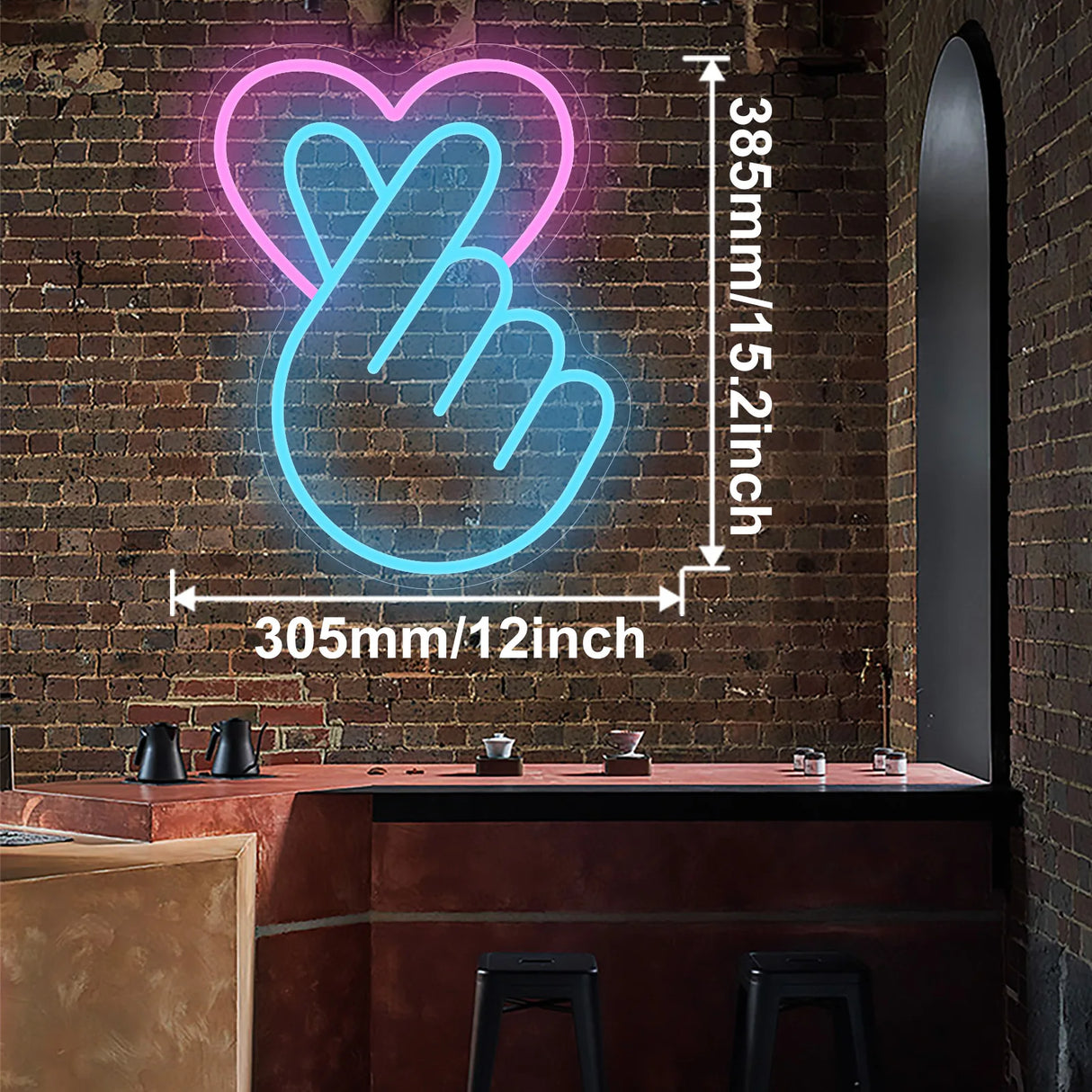 ハート LEDネオンサイン(ネオン看板) USB電源