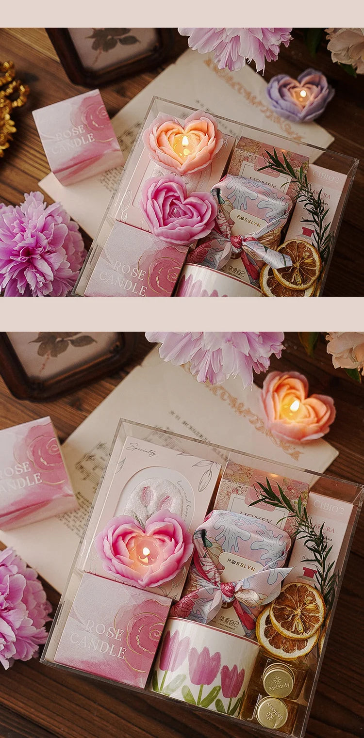 ハート型香り付きキャンドル バレンタインギフト