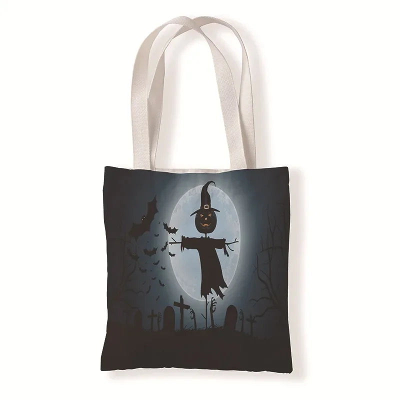 ハロウィングッズ|ハロウィンパンプキンキャンバストートバッグ