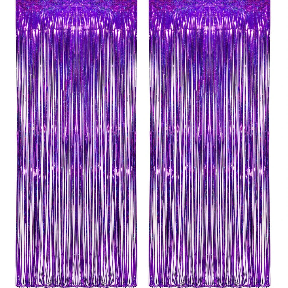 パーティー・インテリア用装飾 キラキラ!ホイル素材カーテン 再利用可能