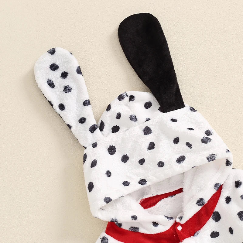 イベント・ハロウィングッズ|ダルメシアン着ぐるみ風ロンパース(0〜18ヶ月)