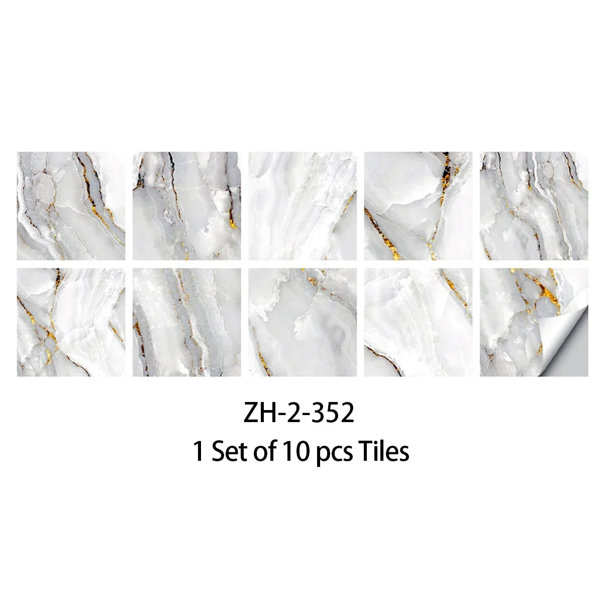 DIYフロアシート 大理石タイル風 ステッカー 10枚入/20枚入 豪華