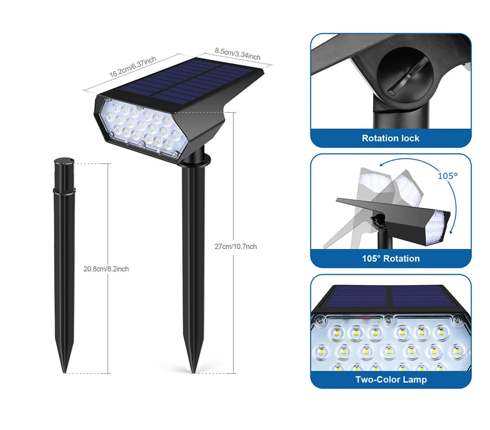 ソーラーライト|イベント・ガーデン装飾|ソーラー式 防水LED2色変化ライト