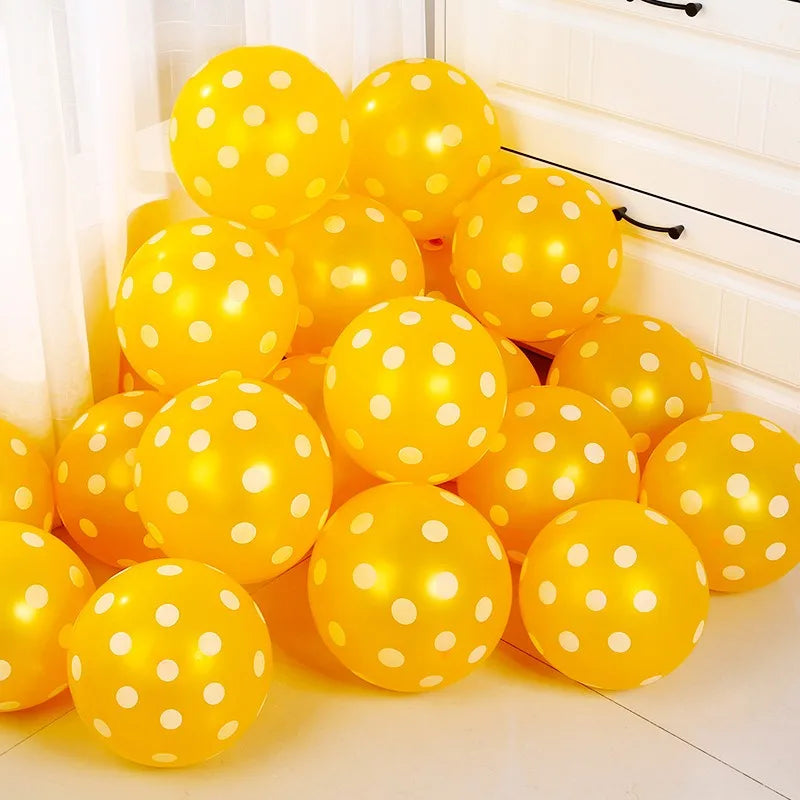 12インチ透明水玉バルーン 赤いドット型