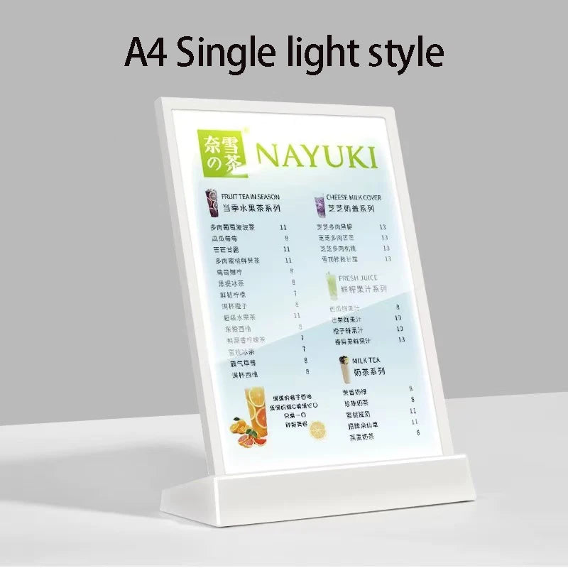 高級アクリルメニューディスプレイラック