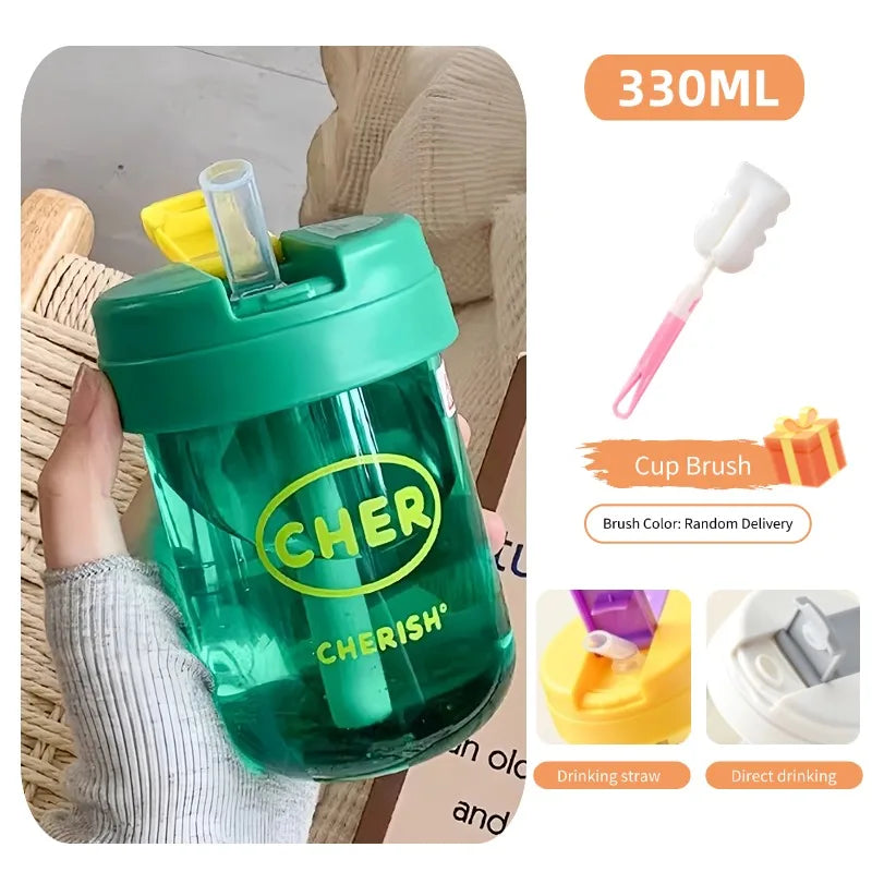 |イベント・ノベルティ用品 | かわいい子供用ストロー付きウォーターボトル |330ml