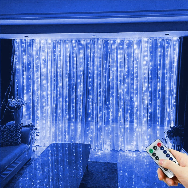 イベント・クリスマス装飾|LEDカーテンライト USB接続(幅3M/6M) 多彩なカラー