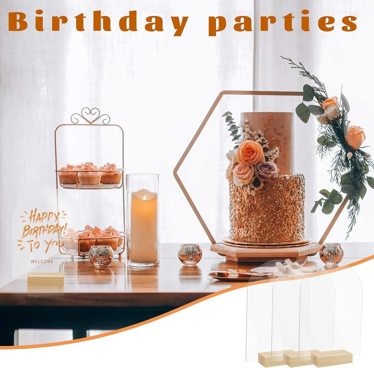 イベント・結婚式装飾|フロストアーチ型アクリルウェディングサイン