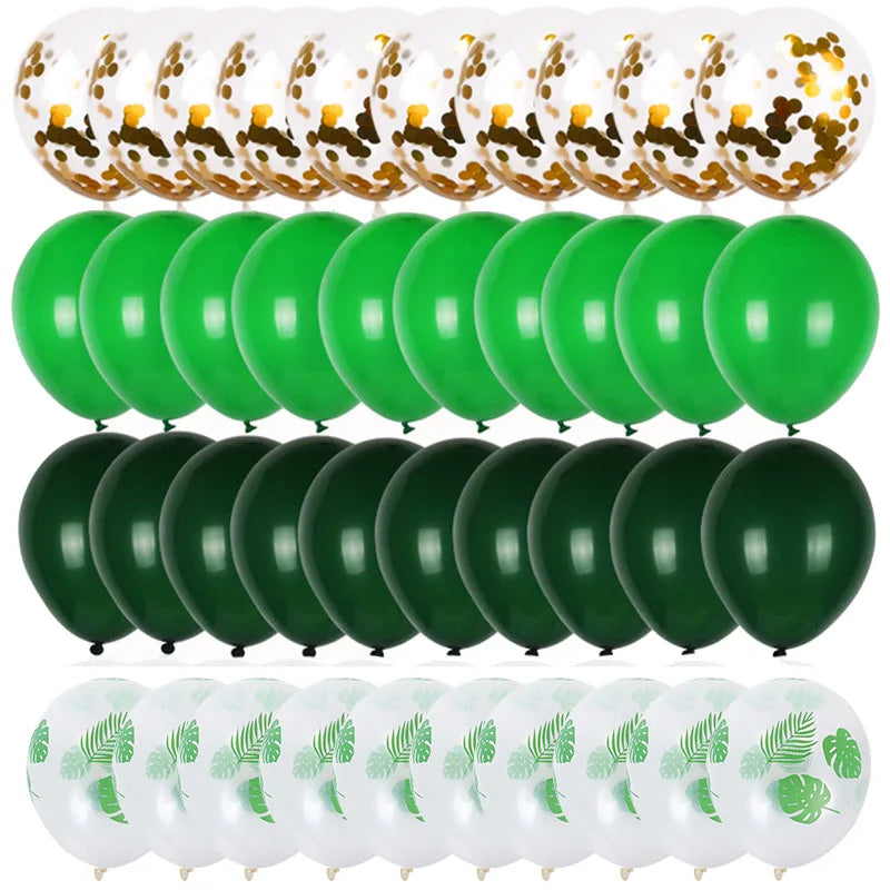 レトロダークグリーンバルーン40個セット