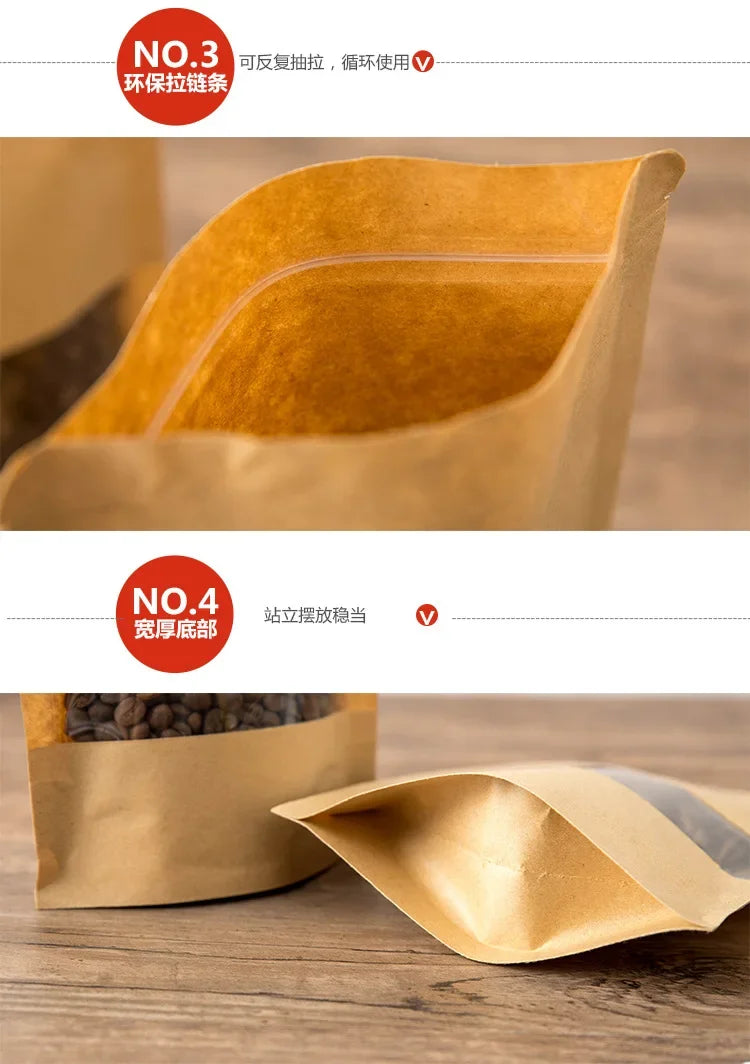 |イベント・ノベルティ用品 | 透明窓・ファスナー付 クラフト製ギフトバック