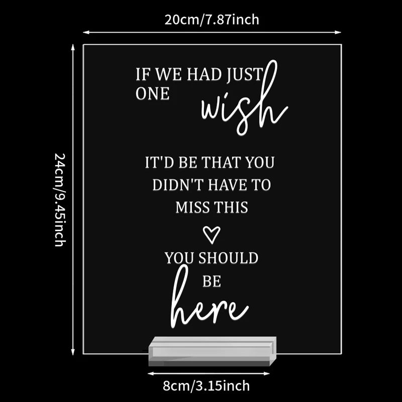 結婚式・インテリア装飾|透明アクリルテーブルサイン 1個