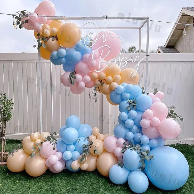 バルーン装飾 マカロンカラー&ゴールドバルーンセット 119個~235個入 可愛い