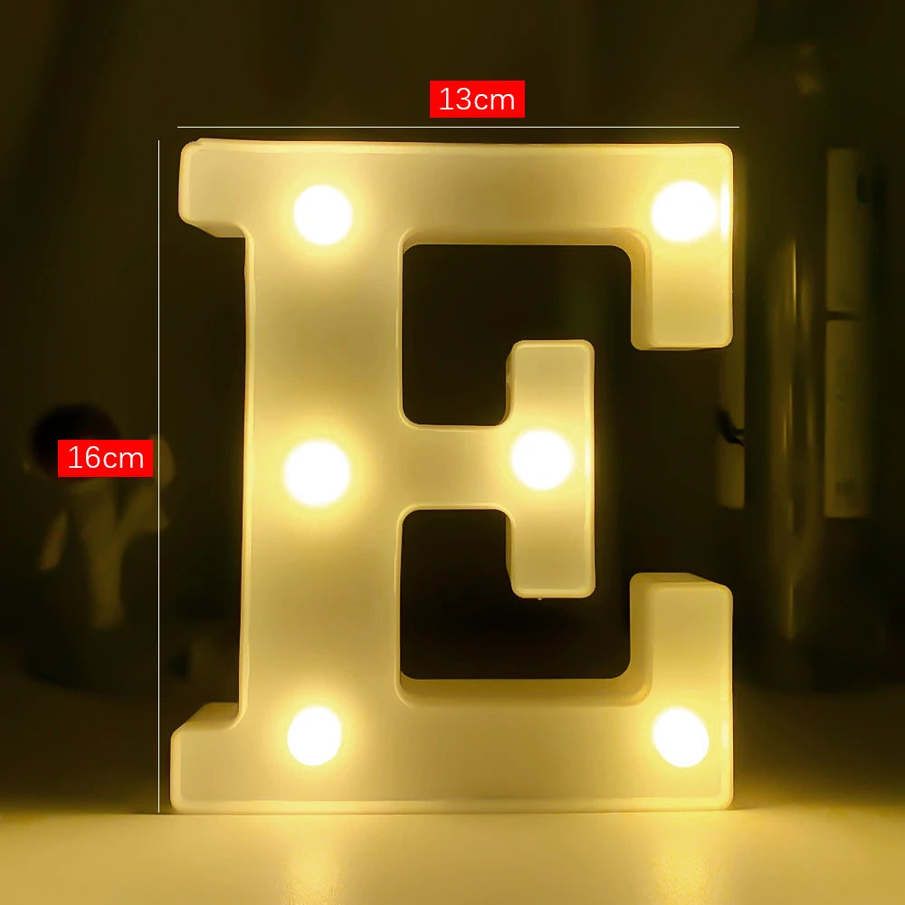 LEDナイトライト 【アルファベット・数字型】(乾電池式)