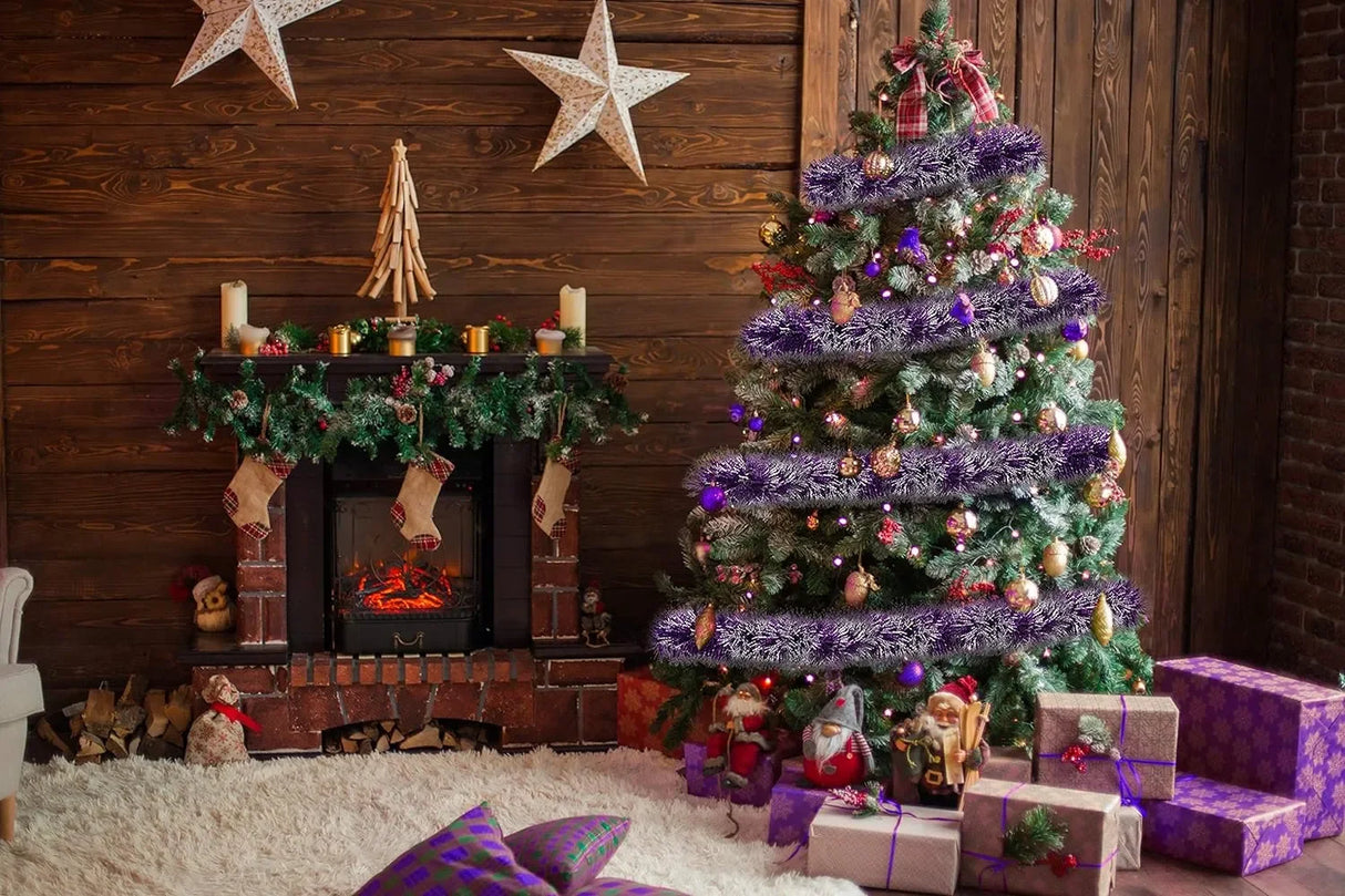 クリスマスリース|メタリックストリーマー 緑 2m