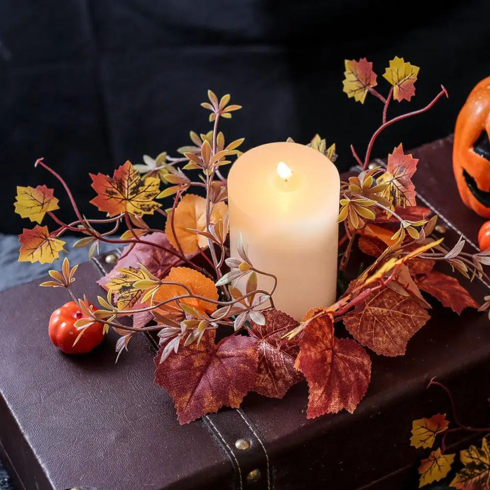 イベント・ハロウィングッズ|秋のリース テーブルデコレーション