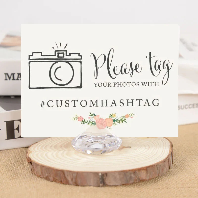 イベント・結婚式装飾|アクリル製ダイヤモンドカードホルダー5/10個