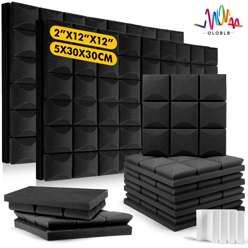 防音!DIY用 POPなキューブ型タイル風 ステッカー 10枚入 厚さ5cm吸音素材