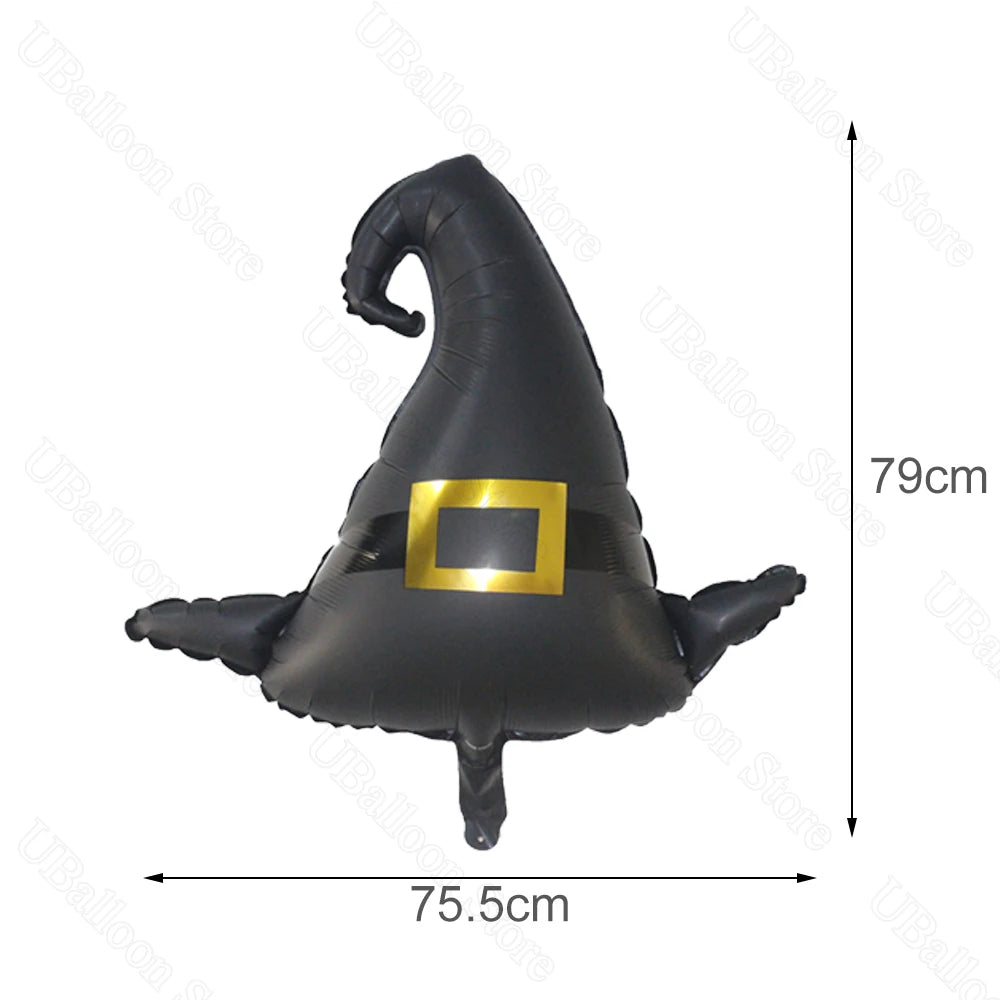 イベント・ハロウィン装飾|魔女の帽子ホイルバルーンセット(1個/2個)