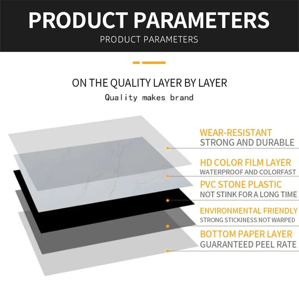 DIYフロアシート マーブル柄タイル風 ステッカー 10枚入/20枚入 豪華