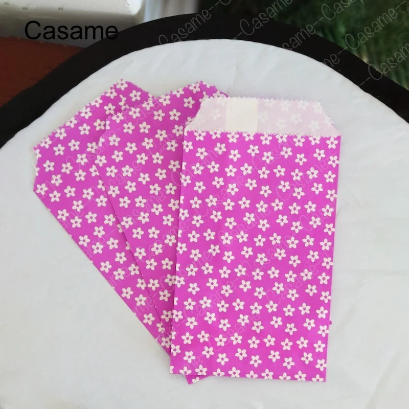 |ノベルティ用品 | 小花柄紙袋 50枚セット | 8x15c