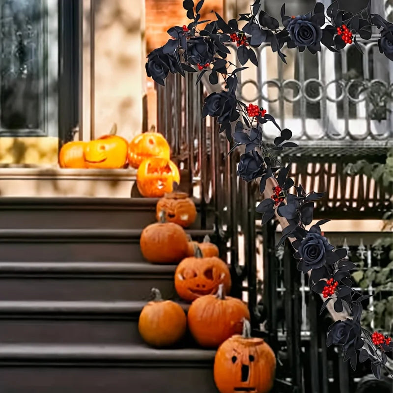 クリスマスガーランド|イベント・パーティー装飾|ブラックローズ&ガーランド