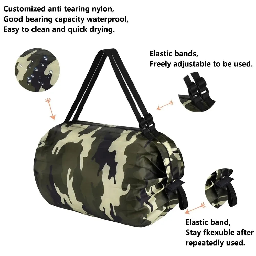 |ノベルティ用品 | 防水・耐久性 ナイロン製 折りたたみバッグ | 40×40c