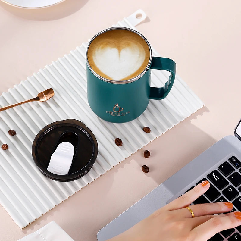 |イベント・ノベルティ用品 | ステンレス製 二重層フタ付マグカップ | 500ml