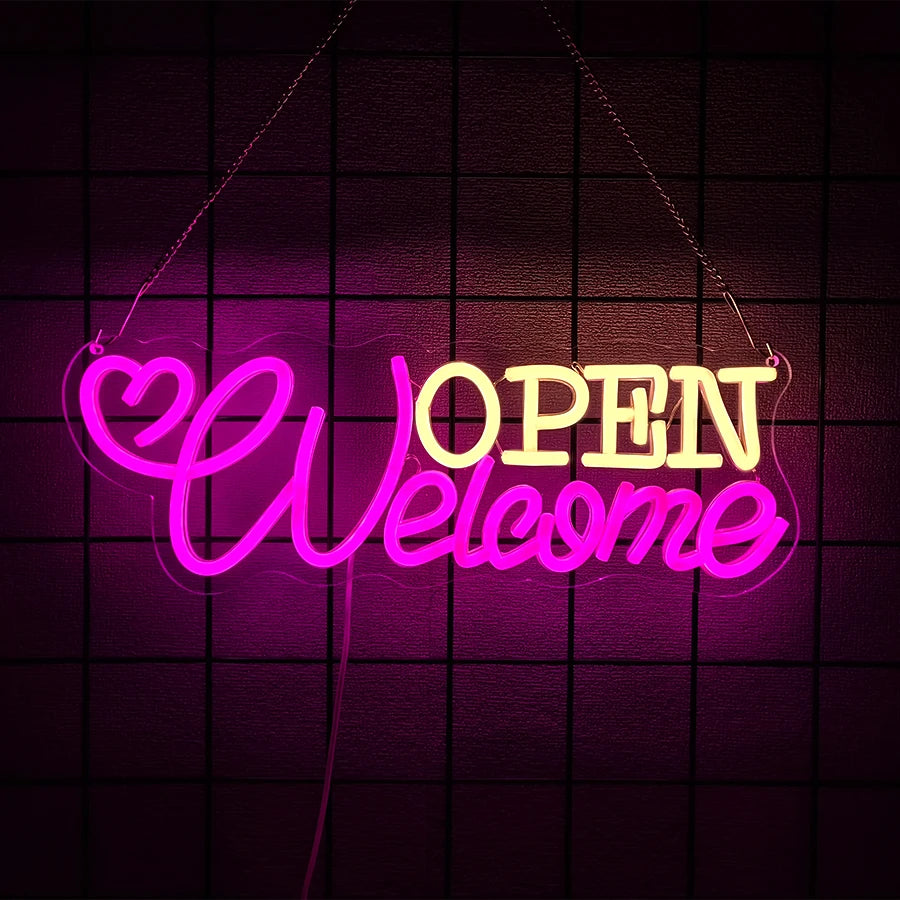 Welcome Open LEDネオンサイン(ネオン看板)