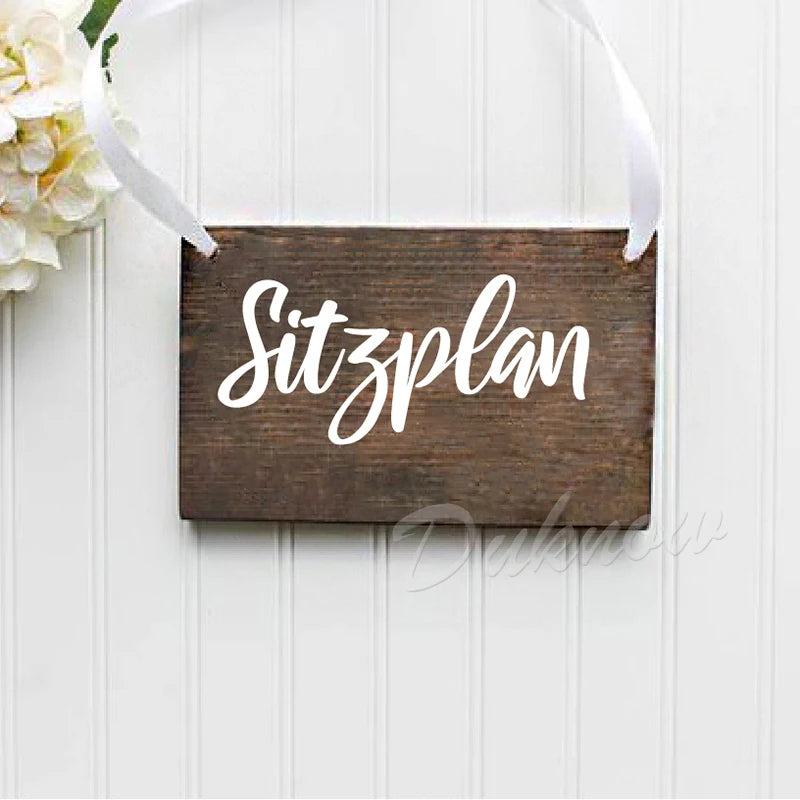 ドイツ語 結婚式座席表 アートステッカー