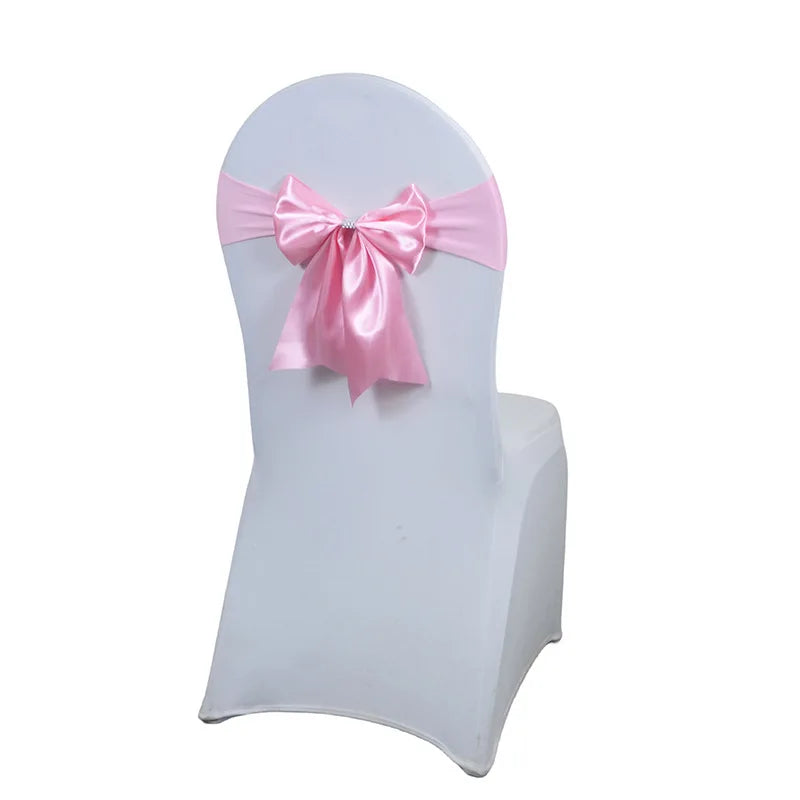 インテリア・パーティ装飾 | サテンリボン椅子カバーセット | 10/50/100個セット