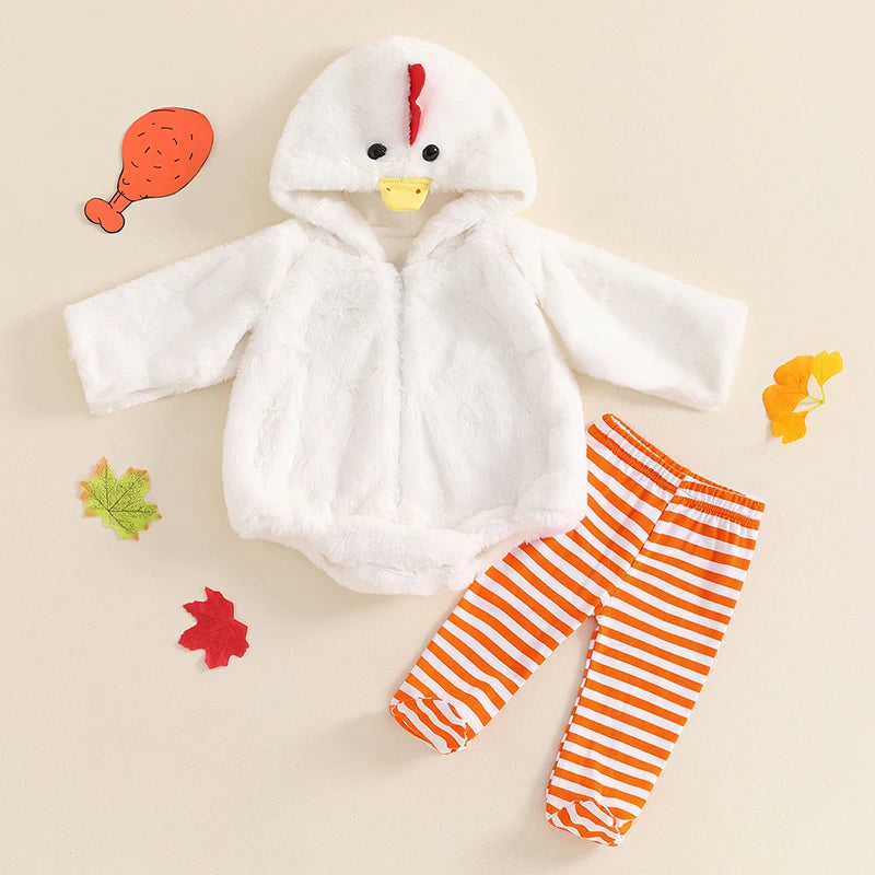 イベント装飾・ハロウィングッズ|ひよこロンパースセット(0~3歳)