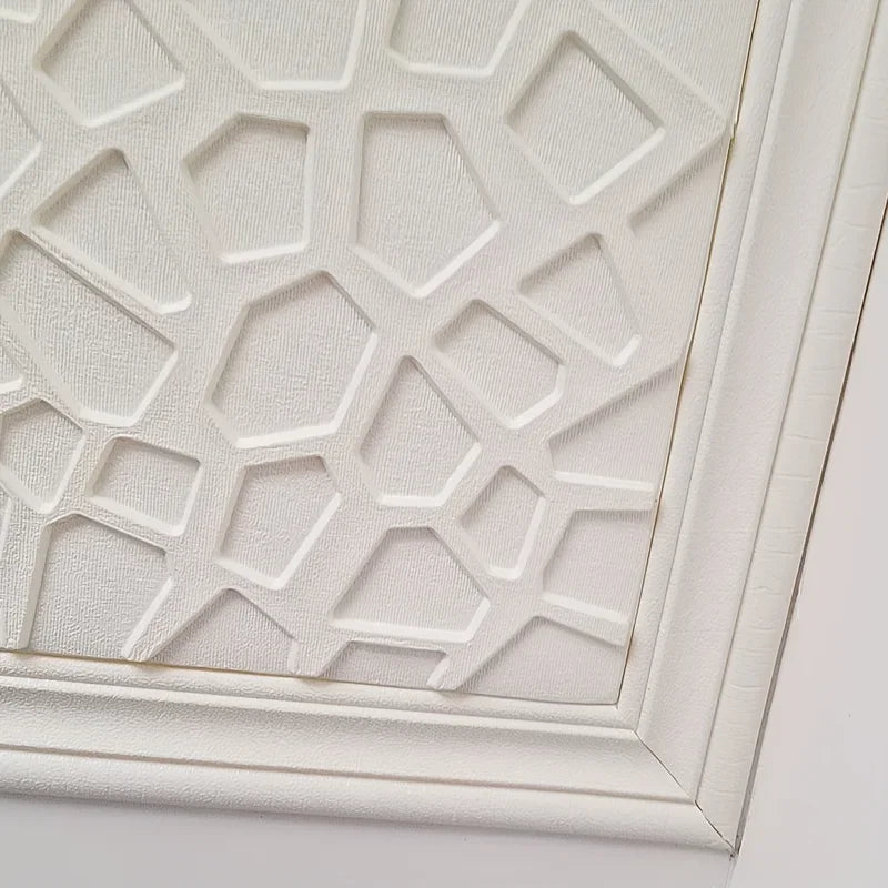 DIY用 3D幾何学柄 壁紙風ステッカー 4枚入/12枚入 衝撃吸収・簡単施工