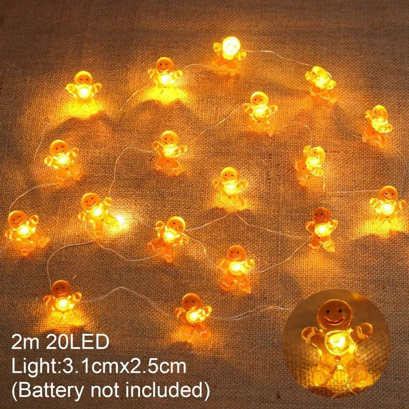 ドレープライト|イベント・クリスマス装飾|LEDスノーマンクリスマスガーランドライト(1.65M~3M)