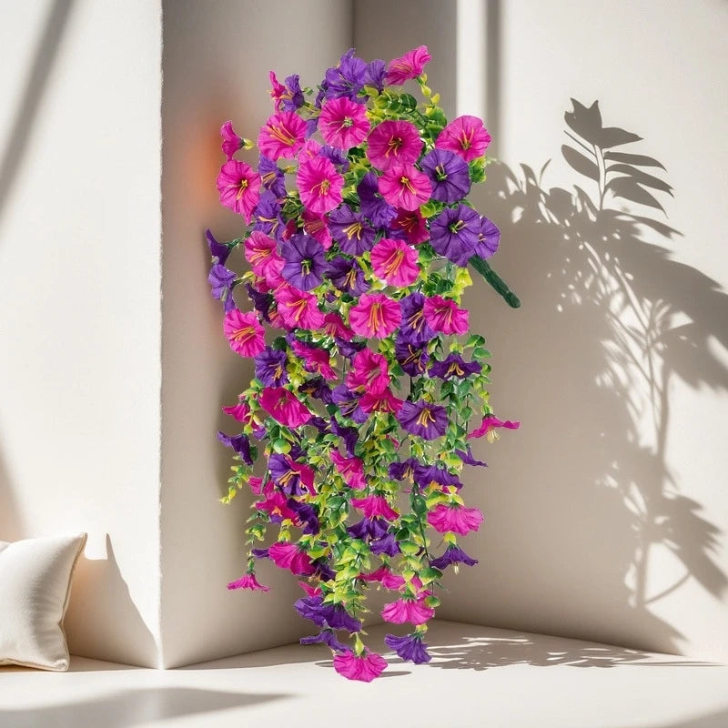 人工グリーン植物・吊り下げ式・人工ユーカリ・アサガオ