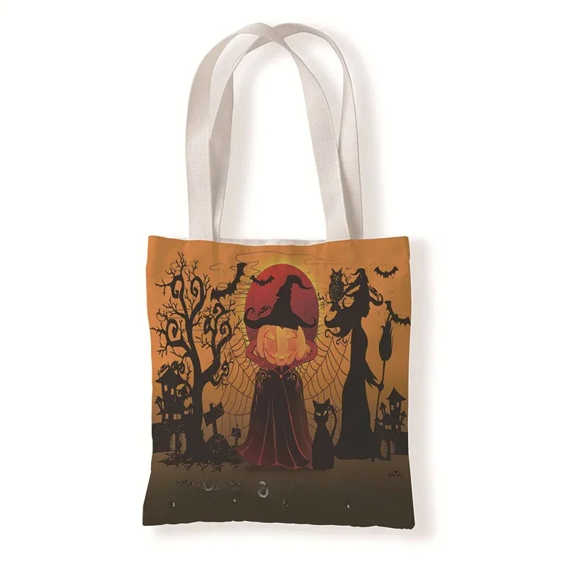 ハロウィングッズ|ハロウィンパンプキンキャンバストートバッグ