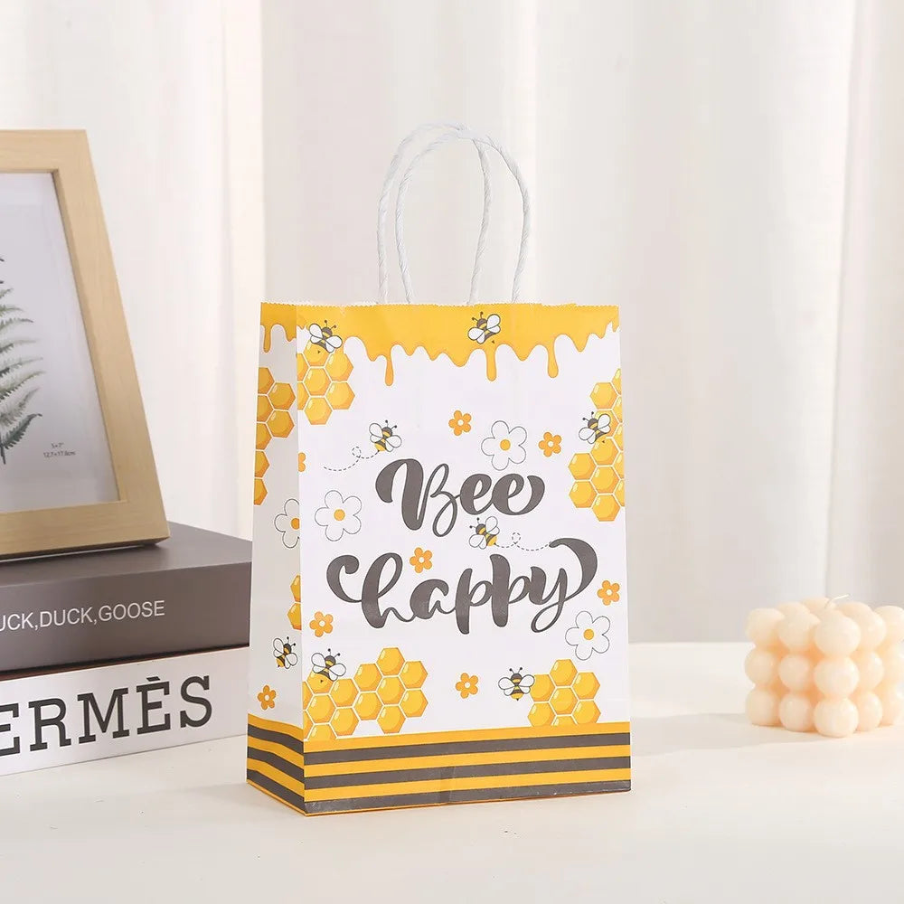 |ノベルティ用品 | ひまわり蜂プリントバッグセット | W15×H21×D8c