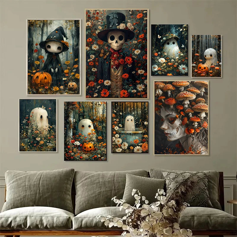 イベント・ハロウィングッズ|ゴシックキャンバス壁装飾ポスター