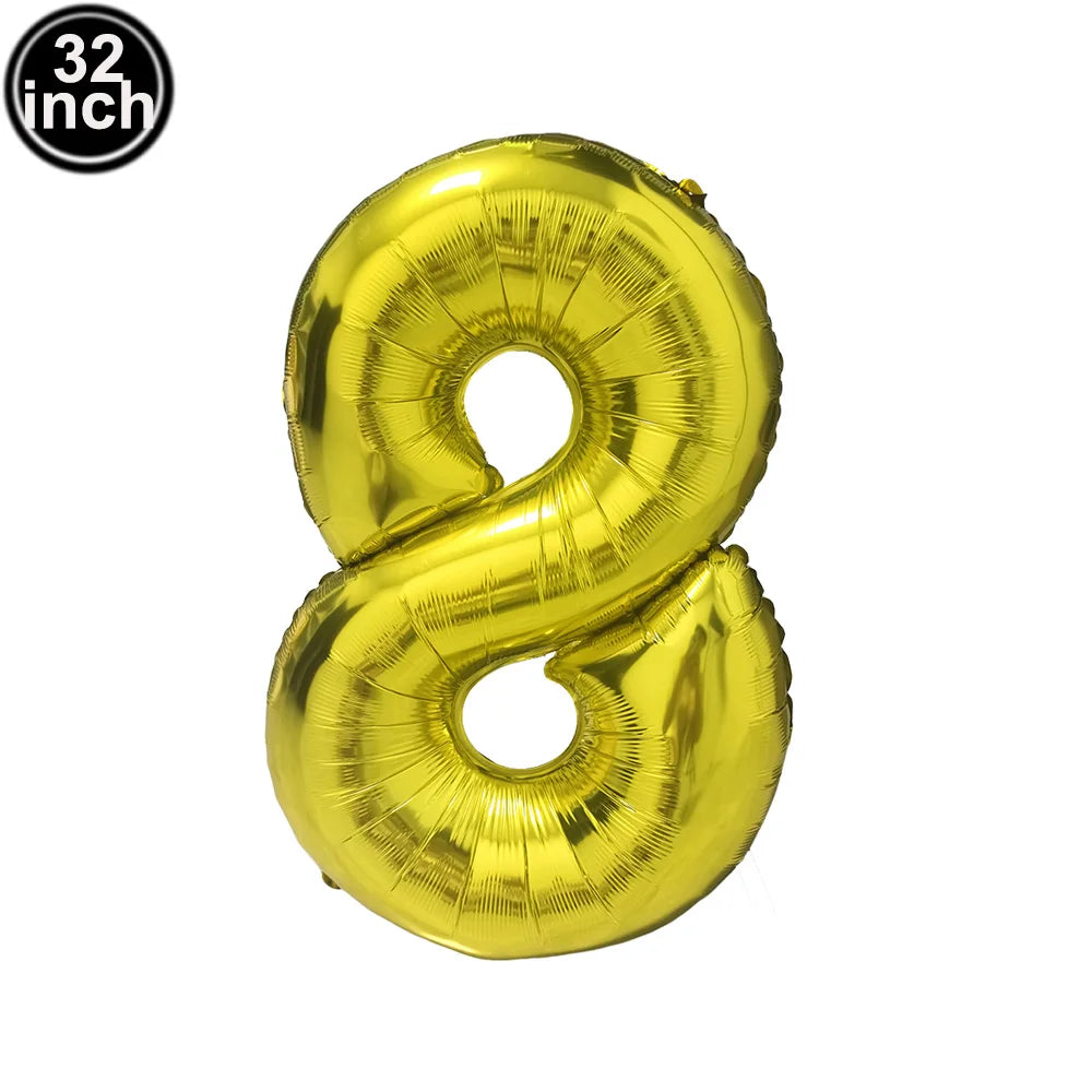 イベント・バルーン装飾 | マルチカラー数字バルーン