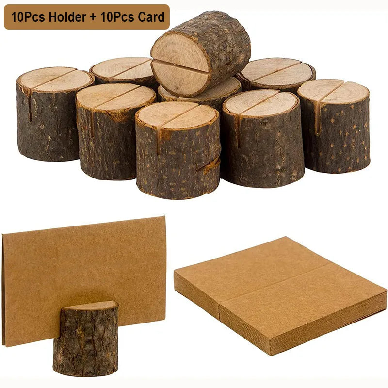 イベント・結婚式装飾|木製プレースカードホルダー10個セット