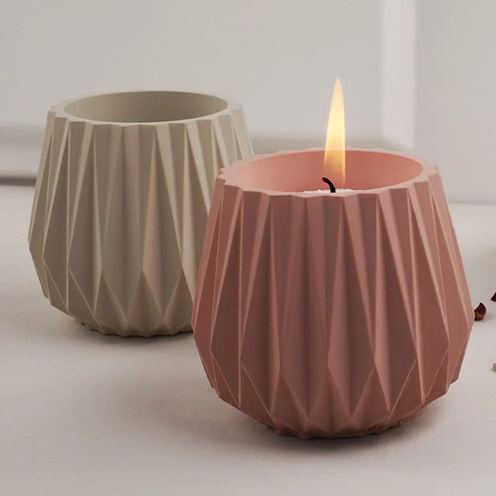 クラフト・DIY用|ハンドメイドキャンドル用 幾何学模様型 シリコン