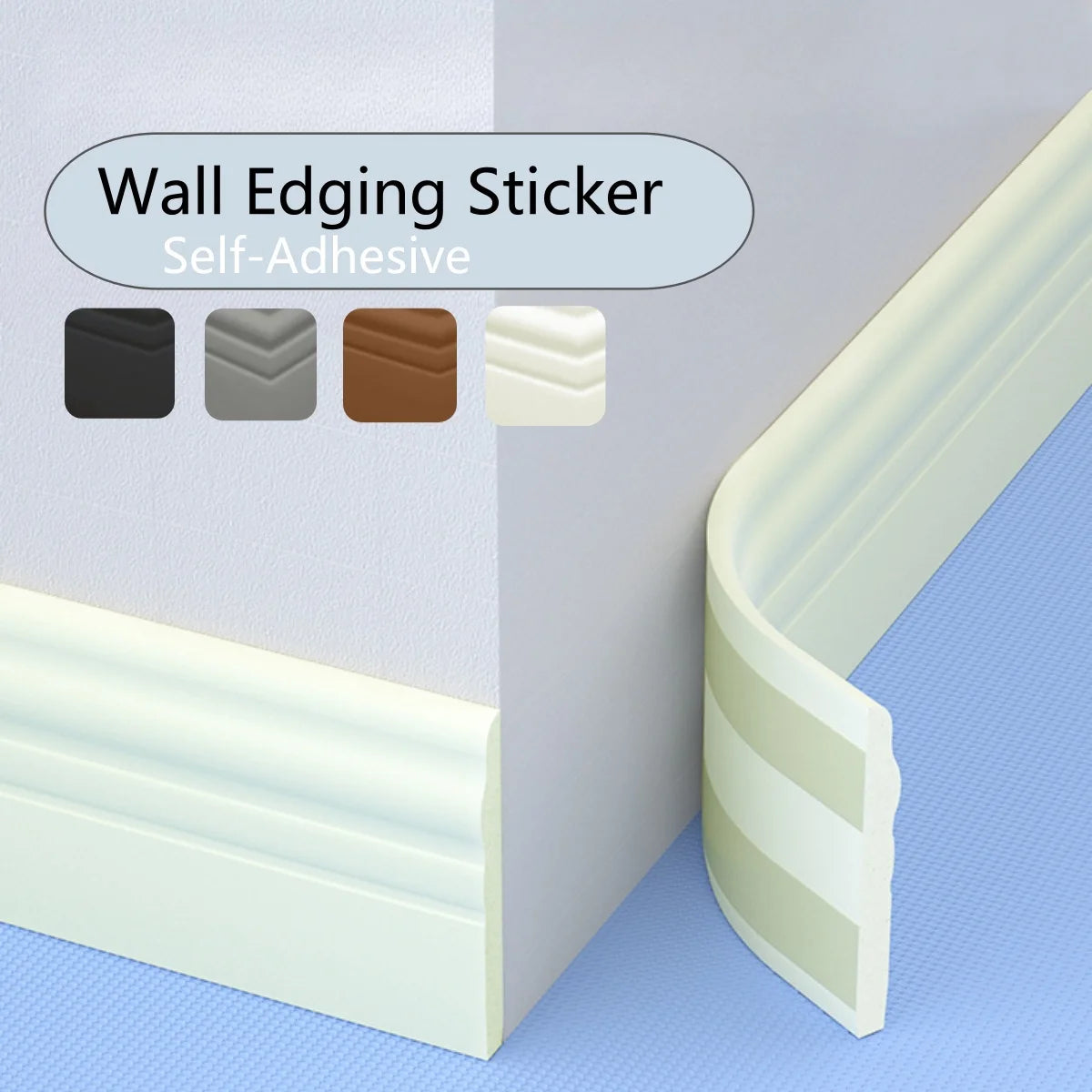 壁面装飾 幅木風粘着ボーダーシート 幅9.8㎝x200㎝ 高品質素材