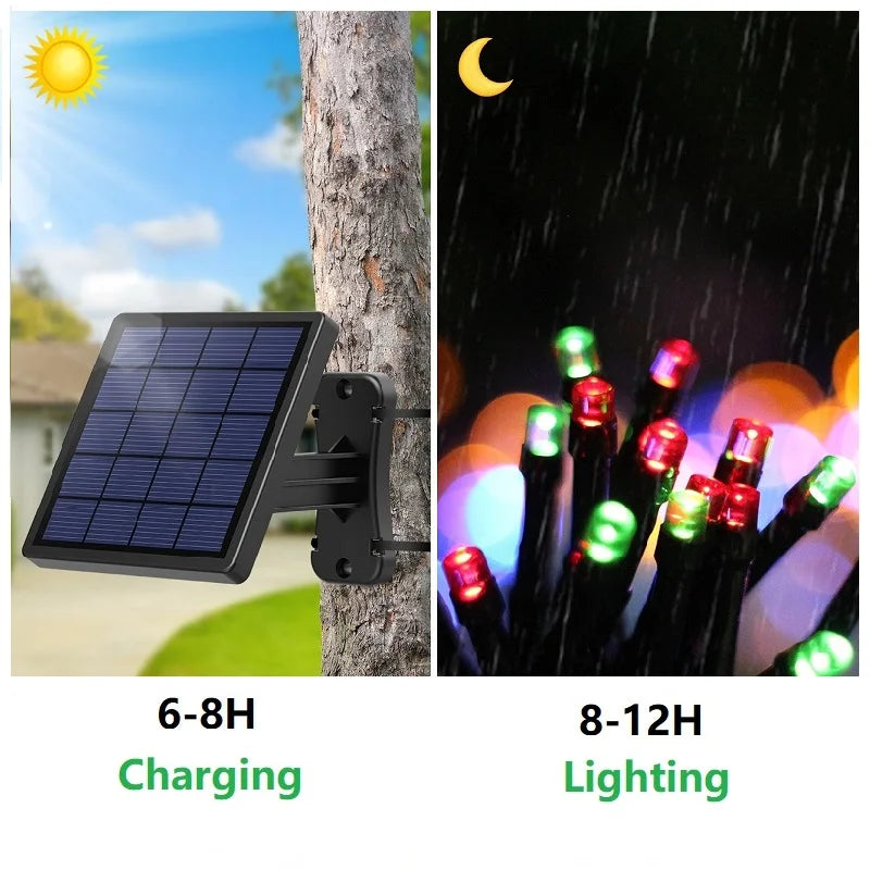 ソーラーライト|イベント・クリスマス装飾|防水ソーラーストリングライト(22M/32M)