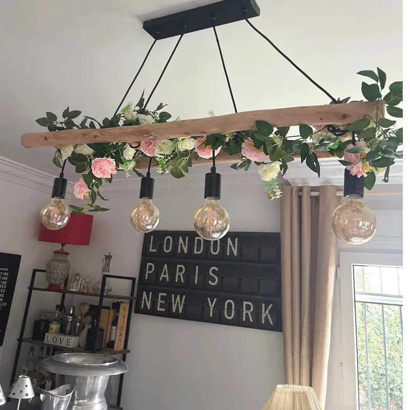 パーティー・インテリア装飾|シルク造花ローズガーランド(1.8M)